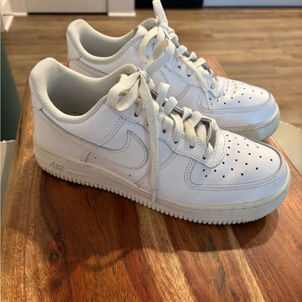 Nike Air Force 1 White Leather Sneakers